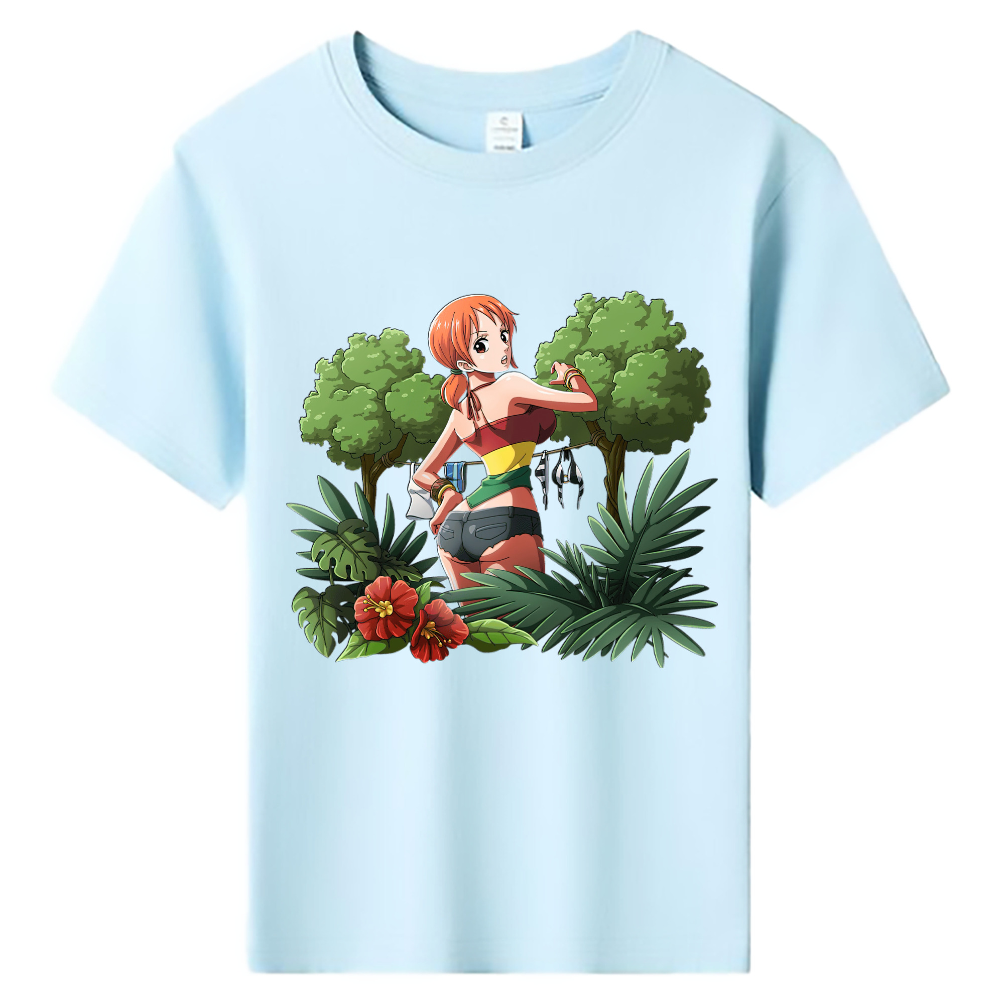 （画像用） ワンピース ナミ ONE PIECE Nami 綿100％キッズTシャツ（フロントプリント）